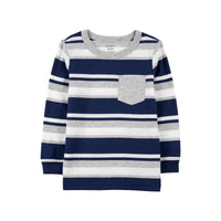 Carter's blue striped top (12M-24M)