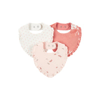 Carter's French Pink Floral 3-piece Bib Set (OSZ)