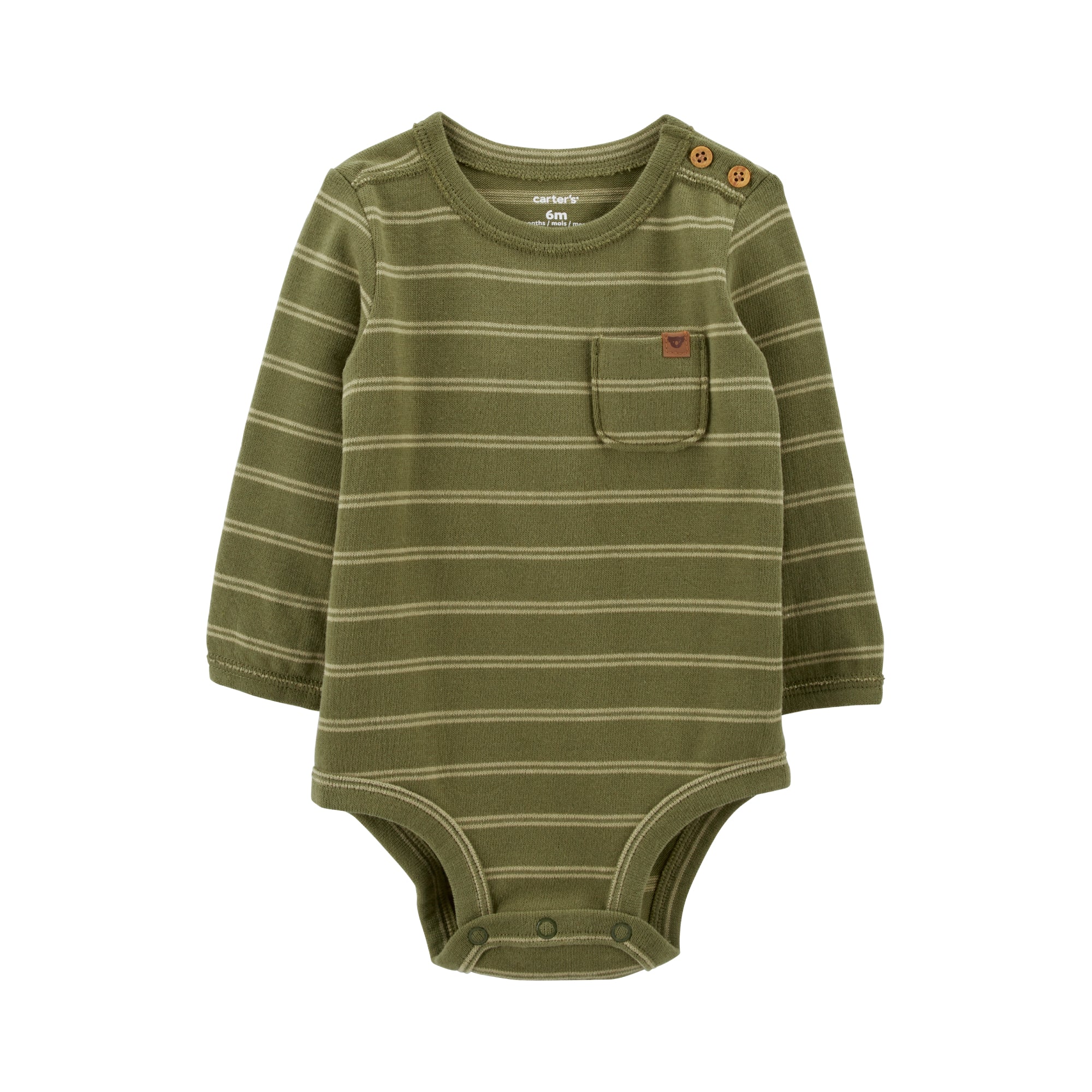 Carter's pastel green striped undershirt (6M-24M) – Carter's 