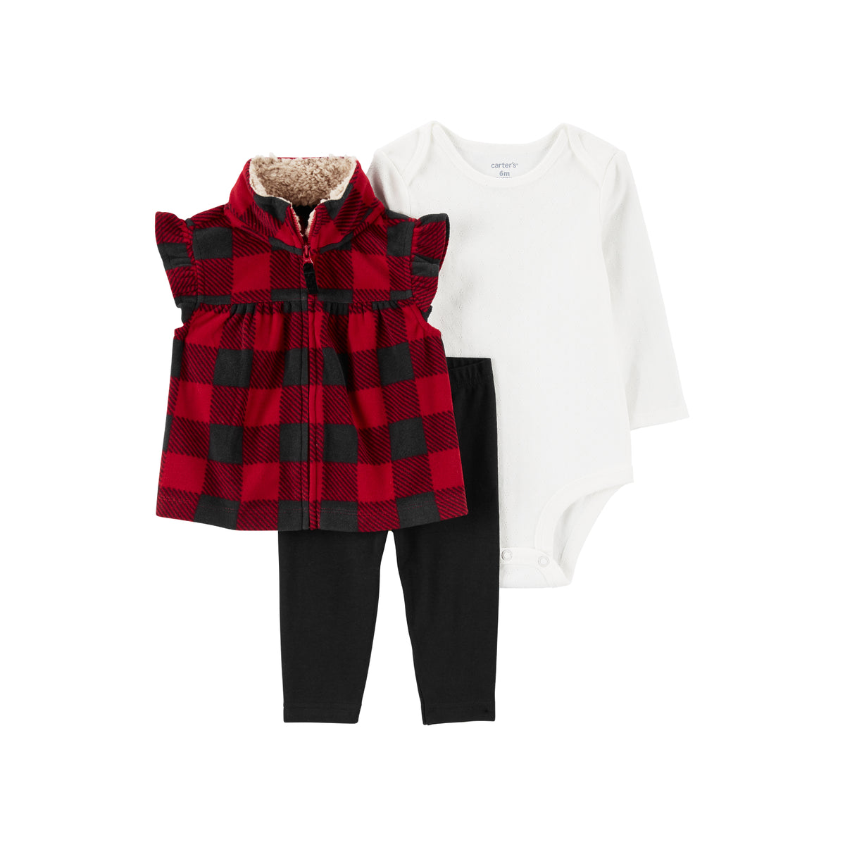 Carter's college style vest 3-piece set (6M-24M)