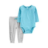 Carter's fresh blue dot casual 2-piece set (6M-24M)