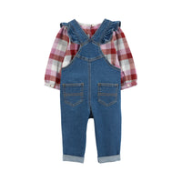 Carter's Funny Red Plaid 2-piece Set (6M-24M)