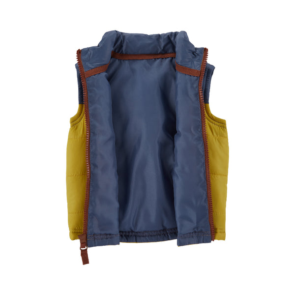 Carter's blue and yellow contrast vest (6M-24M)
