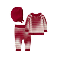 Carter's playful red striped 3-piece set (6M-12M)