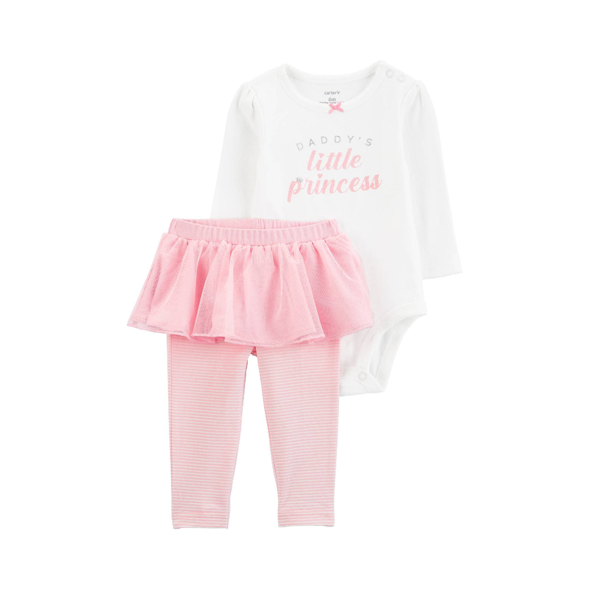 Carter's pink little princess 2-piece set (6M-24M)