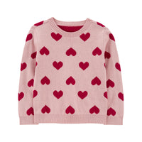 Carter's pink love knitted top (6M-24M)