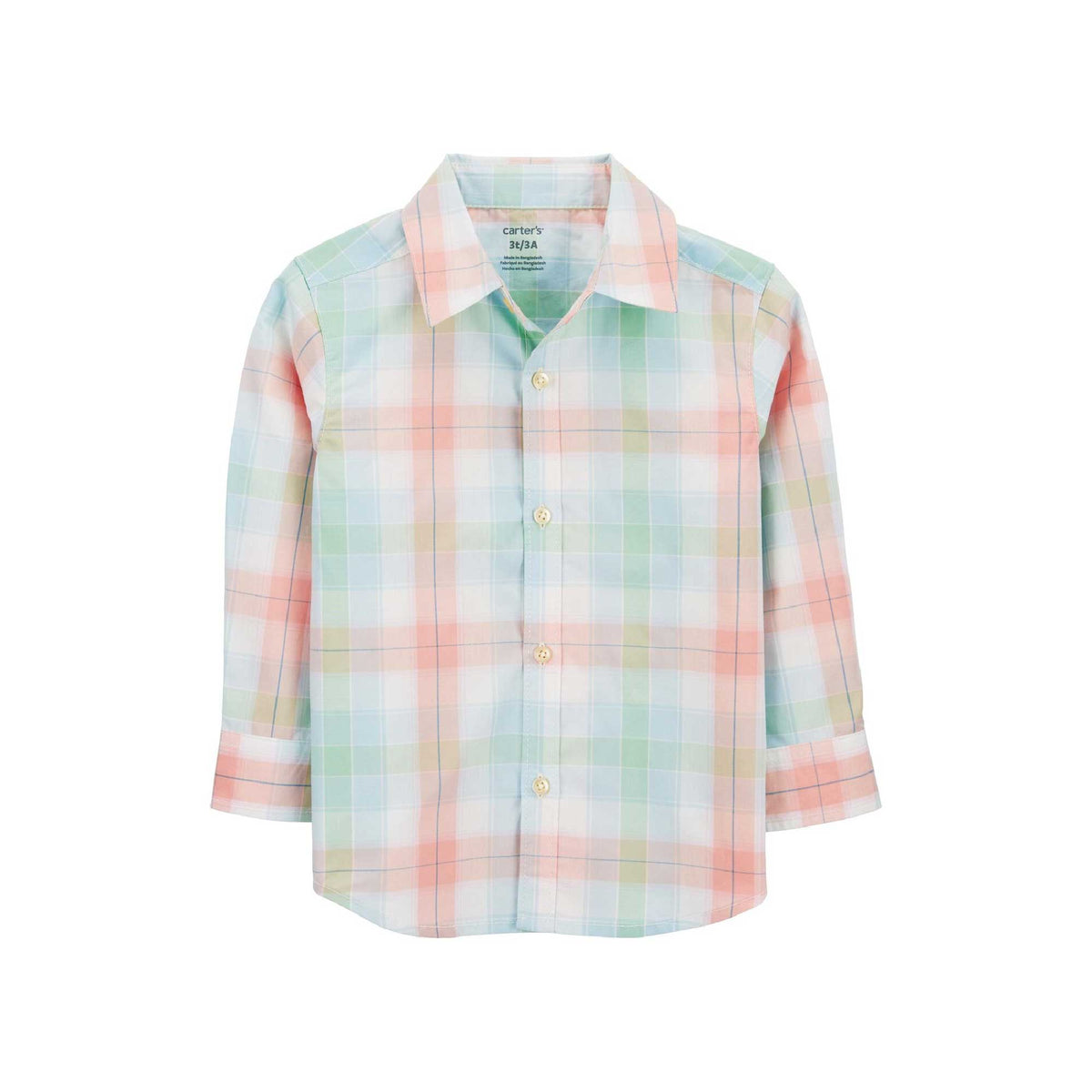 Carter's apple plaid shirt (6M-24M)