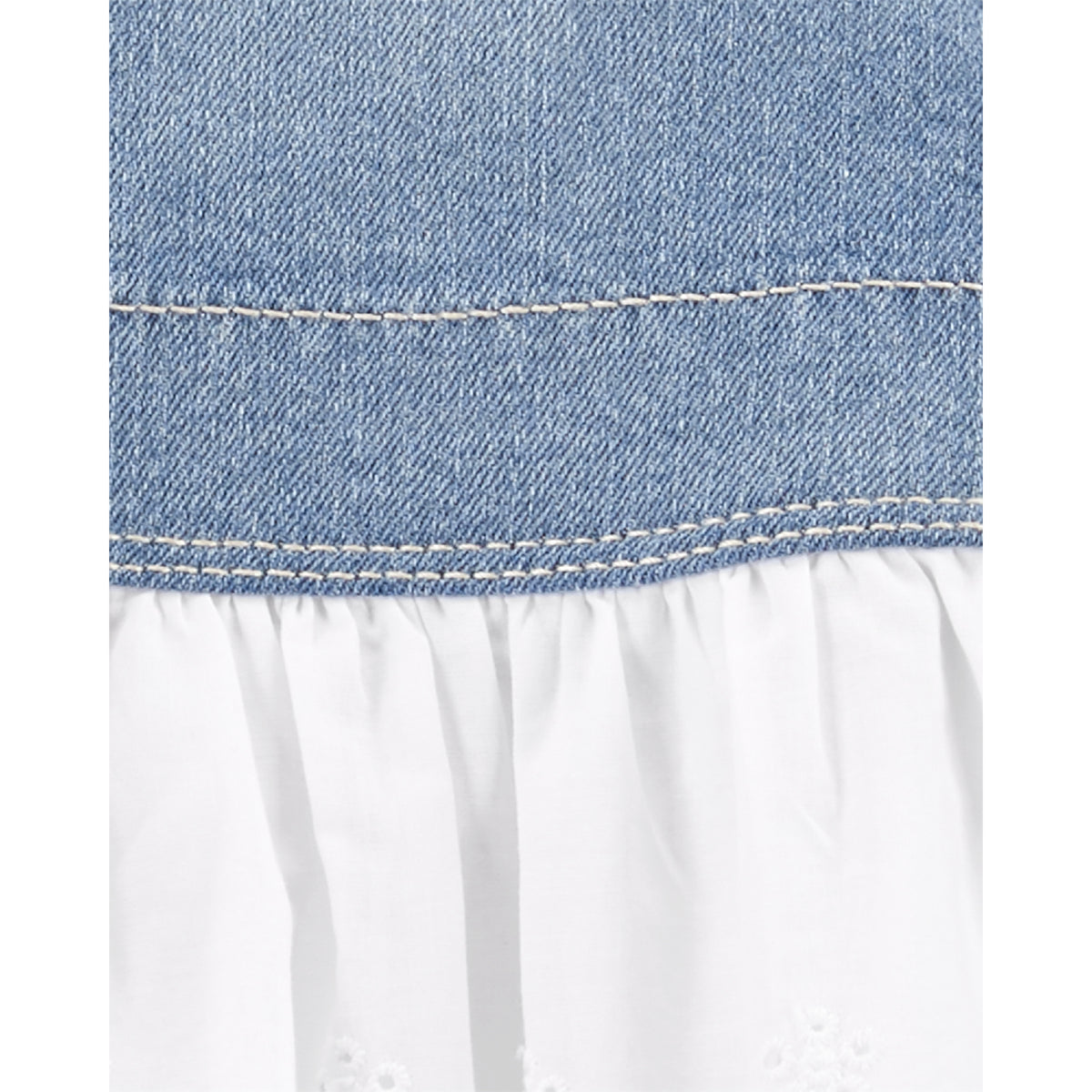 Oshkosh denim patchwork suspender skirt (2T-5T)
