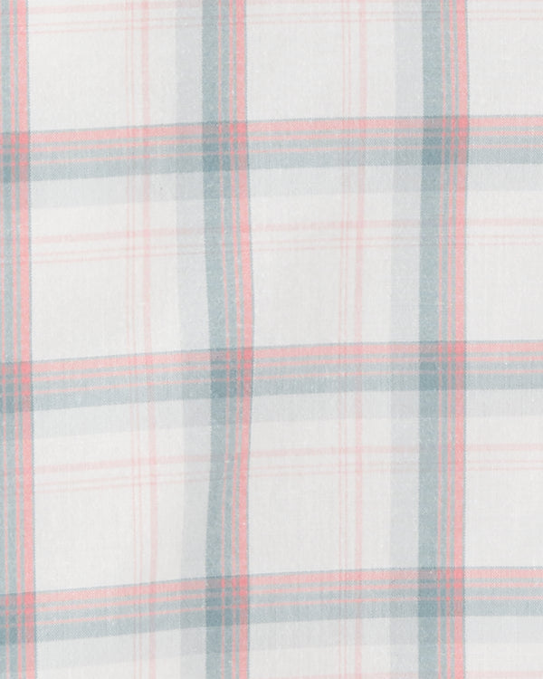 OshKosh red and blue thin striped plaid shirt (2T-5T)