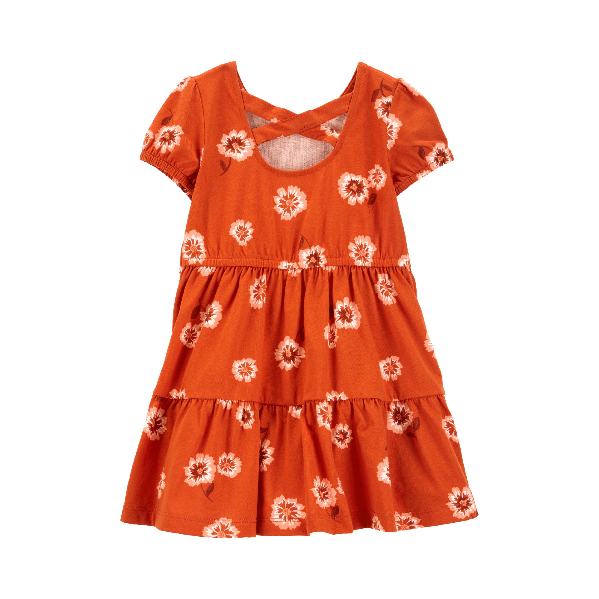 Carter's orange floral graffiti dress (2T-5T)