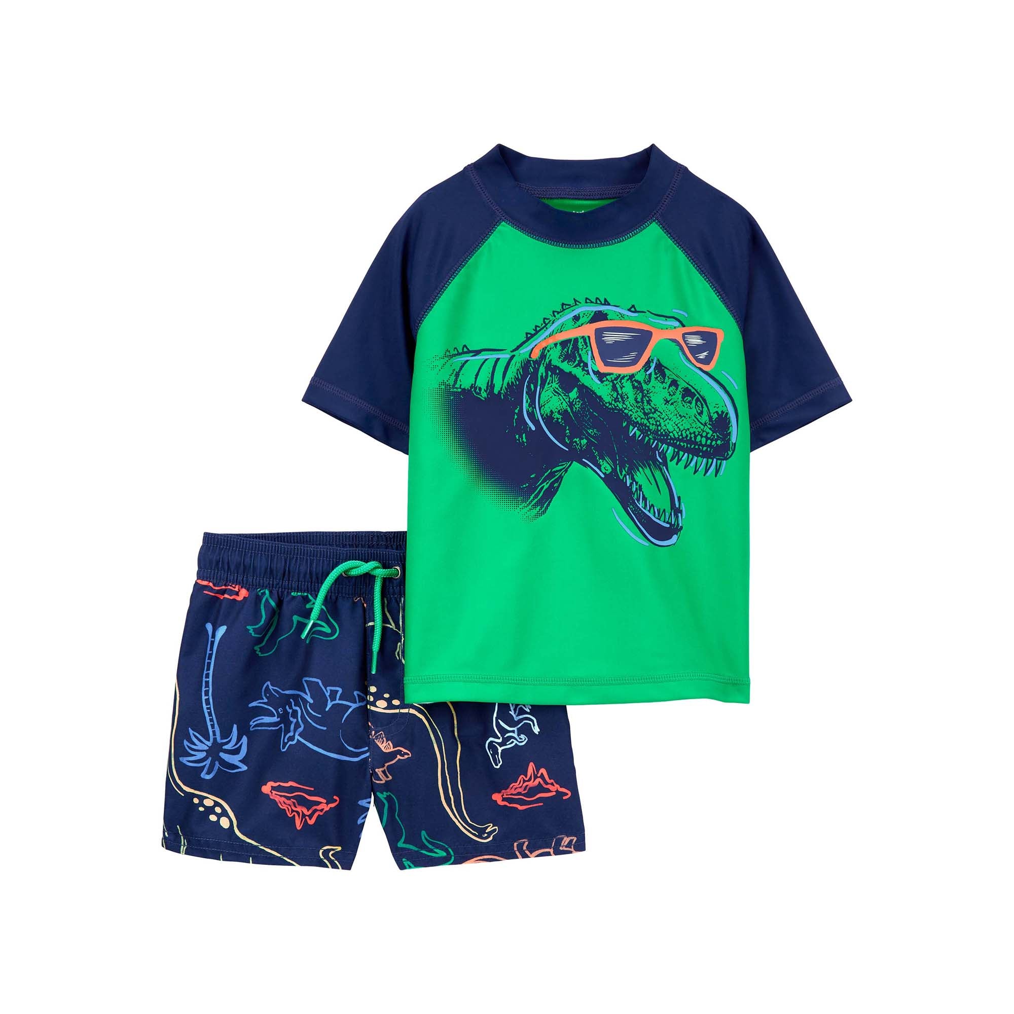 M&S Boys 2pk Heatgen™ Thermal Dinosaur Tops (2-14 Yrs) - 4-5 Y