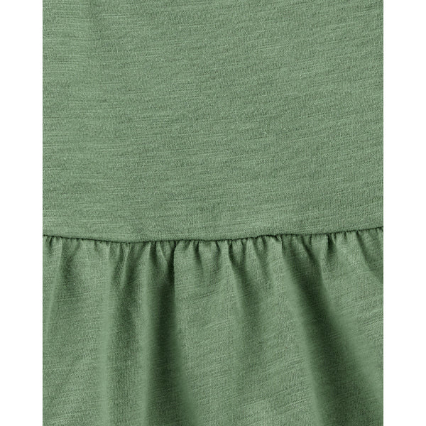 OshKosh 灰綠色素面短袖上衣(2T-5T)