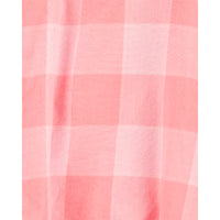 OshKosh pink cute plaid top (5-8)