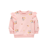 OshKosh pink floral long-sleeved top (12M-24M)